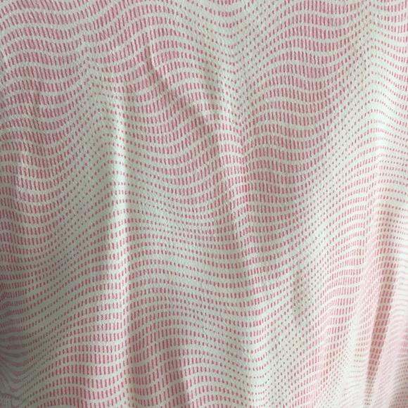 GAP summer dress pink/white geometric pattern with belted sash. Size small - Picture 2 of 3